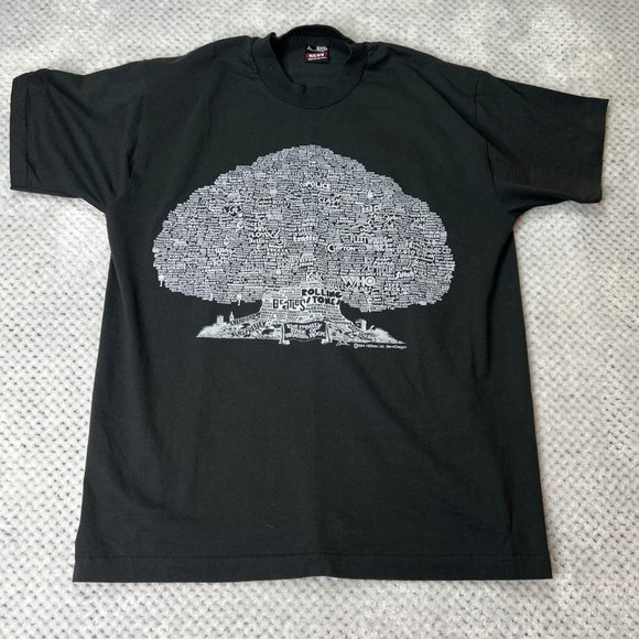 Fruit Of The Loom Shirt Mens Large Black The Family Tree Of British Rock Graphic - Picture 1 of 13